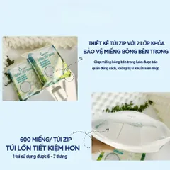 Bông tẩy trang Likado White Conc chất liệu Cotton Túi 222 miếng/ Hộp 400 miếng/ Túi 600 miếng