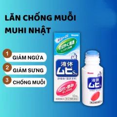Lăn muỗi đốt Muhi, lăn bôi giảm ngứa muỗi và côn trùng đốt Nhật Bản Lọ 50ml