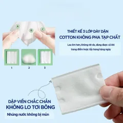 Bông tẩy trang Likado White Conc chất liệu Cotton Túi 222 miếng/ Hộp 400 miếng/ Túi 600 miếng