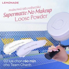 Phấn phủ mỏng nhẹ kiềm dầu, thuần chay chống nắng Lemonade Supermatte No Makeup Loose Powder 9g