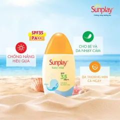 Sữa chống nắng Sunplay cho bé từ 6 tháng tuổi và da nhạy cảm Sunplay Baby Mild SPF 35, PA++ 30g