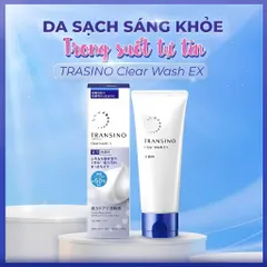 Sữa rửa mặt trắng da Transino Clear Wash White Conc dưỡng trắng giảm nám tàn nhang hiệu quả 100g