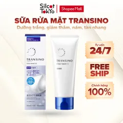 Sữa rửa mặt trắng da Transino Clear Wash White Conc dưỡng trắng giảm nám tàn nhang hiệu quả 100g