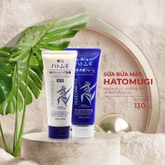 Sữa rửa mặt Hatomugi The Medicated Facial Foam White Conc ngừa mụn, dưỡng ẩm và làm sáng da