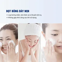 Sữa rửa mặt Hatomugi The Medicated Facial Foam White Conc ngừa mụn, dưỡng ẩm và làm sáng da