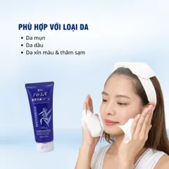 Sữa rửa mặt Hatomugi The Medicated Facial Foam White Conc ngừa mụn, dưỡng ẩm và làm sáng da