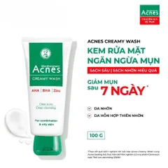 Sữa rửa mặt ngăn ngừa mụn Acnes Creamy Wash 100g
