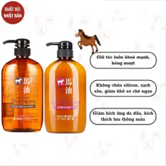 Dầu gội, dầu xả, sữa tắm Horse Oil Nhật Bản 600ml