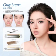 Chì kẻ mày 2 đầu Lemonade Dual Eyebrow 2.75g (Mascara 2.5g + Pencil 0.25g)
