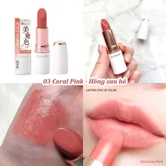 Son lì Cezanne Lasting Stay Lip Color giữ màu lâu trôi mềm mịn tự nhiên 4g