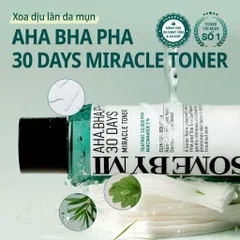 Nước hoa hồng Some By Mi làm sạch da dầu mụn AHA-BHA-PHA 30 Days Miracle Toner 150ml
