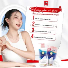 Sữa tắm siêu tạo bọt Cow Bouncia Nhật Bản chiết xuất từ sữa bò giúp dưỡng ẩm, trắng da