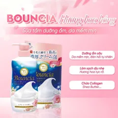 Sữa tắm siêu tạo bọt Cow Bouncia Nhật Bản chiết xuất từ sữa bò giúp dưỡng ẩm, trắng da