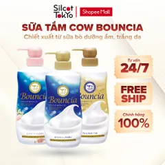 Sữa tắm siêu tạo bọt Cow Bouncia Nhật Bản chiết xuất từ sữa bò giúp dưỡng ẩm, trắng da