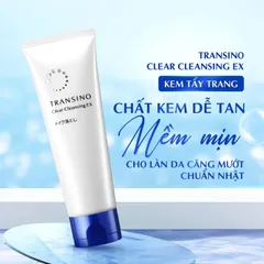 Kem tẩy trang Transino Clear Cleansing EX loại bỏ bụi bẩn, dầu thừa, làm sạch da dịu nhẹ Tuýp 110g