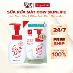 Sữa Rửa Mặt Cow Skinlife Foam 160ml - Làm Sạch Sâu & Kiểm Soát Dầu, Ngừa Mụn Cho Da Dầu Nhạy Cảm