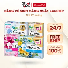 Băng vệ sinh hằng ngày siêu thấm Laurier White Conc Nhật Bản - Gói 72 miếng