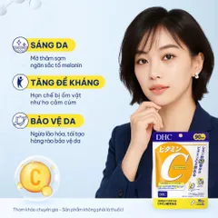 Viên uống DHC Vitamin C hỗ trợ sáng da, giảm thâm, tăng đề kháng