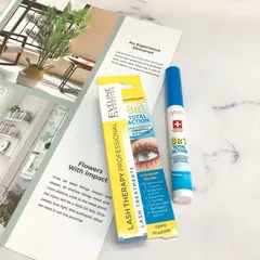 Dưỡng mi Eveline 8 In 1 Total Action Lash Therapy dưỡng mi dài, dày, giảm gãy rụng White Conc 10ml
