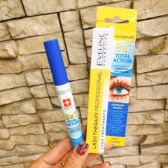 Dưỡng mi Eveline 8 In 1 Total Action Lash Therapy dưỡng mi dài, dày, giảm gãy rụng White Conc 10ml