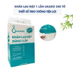 Khăn lau mặt dùng 1 lần spa Likado White Conc Cuộn 50 khăn/Gói rút 80 khăn/ Túi rút 240 tờ (20x20cm)
