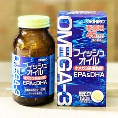 Viên uống dầu cá Omega 3 bổ mắt, bổ não Orihiro Nhật Bản 180 viên
