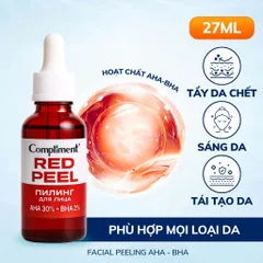 Serum Red Peel Compliment AHA 30% + BHA 2% - Tẩy Tế Bào Chết Hóa Học, Tái Tạo Sáng Da, Kiềm Dầu 27ml