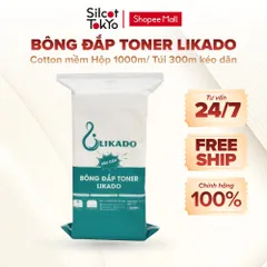 Bông đắp toner lotion mask Likado White Conc cotton mềm Hộp 1000 miếng/ Túi 300 miếng kéo dãn