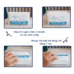 Bông đắp toner lotion mask Likado White Conc cotton mềm Hộp 1000 miếng/ Túi 300 miếng kéo dãn