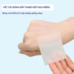 Bông đắp toner lotion mask Likado White Conc cotton mềm Hộp 1000 miếng/ Túi 300 miếng kéo dãn
