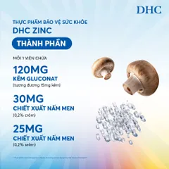 Viên Uống Kẽm DHC Nhật Bản Giảm Rụng Tóc, Đẹp Da, Tăng Đề Kháng