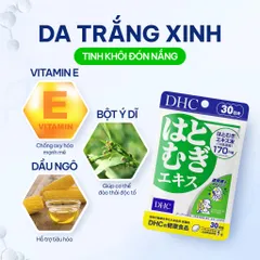 Viên Uống DHC Adlay Extract Làm Sáng Da, Mờ Sạm Nám, Chống Oxy Hóa Từ Nhật Bản