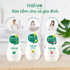 Sữa tắm Kracie Naive 530ml đào, lô hội, chanh bưởi White Conc Nhật Bản