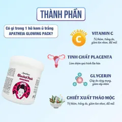 Kem ủ trắng cô gái Apatheia Glowing Pack Bae World White Conc Nhật Bản - Hũ 500g