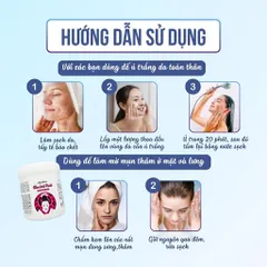 Kem ủ trắng cô gái Apatheia Glowing Pack Bae World White Conc Nhật Bản - Hũ 500g