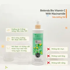 Sữa dưỡng thể trắng da Bielenda Bio Vitamin C bảo vệ da toàn diện White Conc Chai 250ml/400ml