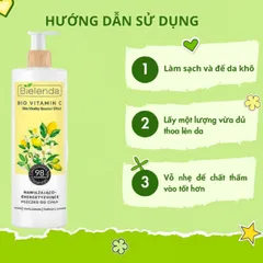 Sữa dưỡng thể trắng da Bielenda Bio Vitamin C bảo vệ da toàn diện White Conc Chai 250ml/400ml
