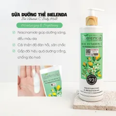Sữa dưỡng thể trắng da Bielenda Bio Vitamin C bảo vệ da toàn diện White Conc Chai 250ml/400ml