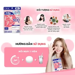 Viên Uống DHC Biotin Nhật Bản Mọc Tóc Nhanh, Giảm Rụng, Đẹp Da Móng (30 Viên/ 30 Ngày)