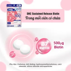 Viên Uống DHC Biotin Nhật Bản Mọc Tóc Nhanh, Giảm Rụng, Đẹp Da Móng (30 Viên/ 30 Ngày)