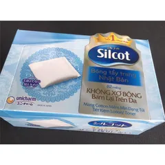 Bông trang điểm (bông tẩy trang) Silcot White Conc 82 miếng/hộp