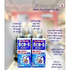 Xịt họng giảm ho rát họng Kobayashi White Conc Nhật Bản - Hộp 15ml