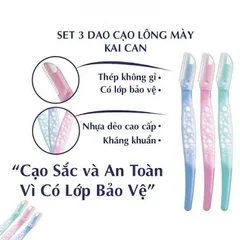 Set 3 Dao Cạo Chân Mày Kai Nhật Bản Eyebrow Dành Cho Nữ