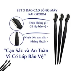 Set 3 Dao Cạo Chân Mày Kai Nhật Bản Eyebrow Dành Cho Nữ