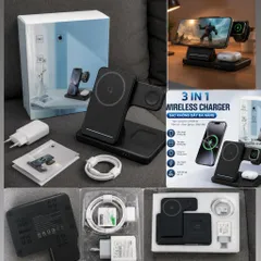 Dock sạc không dây đa năng LUOATIP 3 IN 1 - gọn gàng và tiện lợi (Tặng kèm bộ sạc nhanh 25W) (P130540)