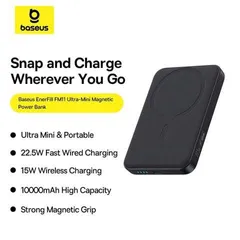 Sạc dự phòng Magsafe Baseus EnerFill FM11 – 10000mAh, sạc nhanh 22.5W (đóng túi, xước, trả random) (P130402)