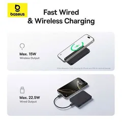 Sạc dự phòng Magsafe Baseus EnerFill FM11 – 10000mAh, sạc nhanh 22.5W (đóng túi, xước, trả random) (P130402)