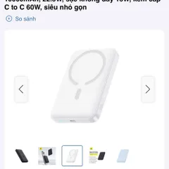Sạc dự phòng Magsafe Baseus EnerFill FM11 – 10000mAh, sạc nhanh 22.5W (đóng túi, xước, trả random) (P130402)