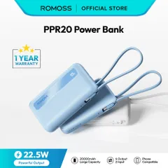 Pin dự phòng Romoss PPR20 sạc nhanh 22.5w ( có xước, không hộp ) có CCC 10k mAh - ko BH cáp (P130259)