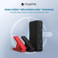 Pin dự phòng 15000mAh hãng Mophie AC55500, kích bình ắc quy oto, xe máy, cổng AC( hộp trắng) (P130211)